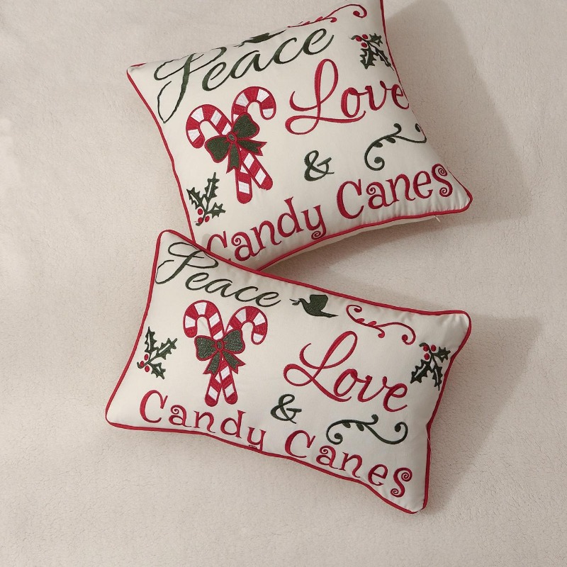Christmas Throw Pillow Cover P - Embroidery Xmas Decorations recension och pris