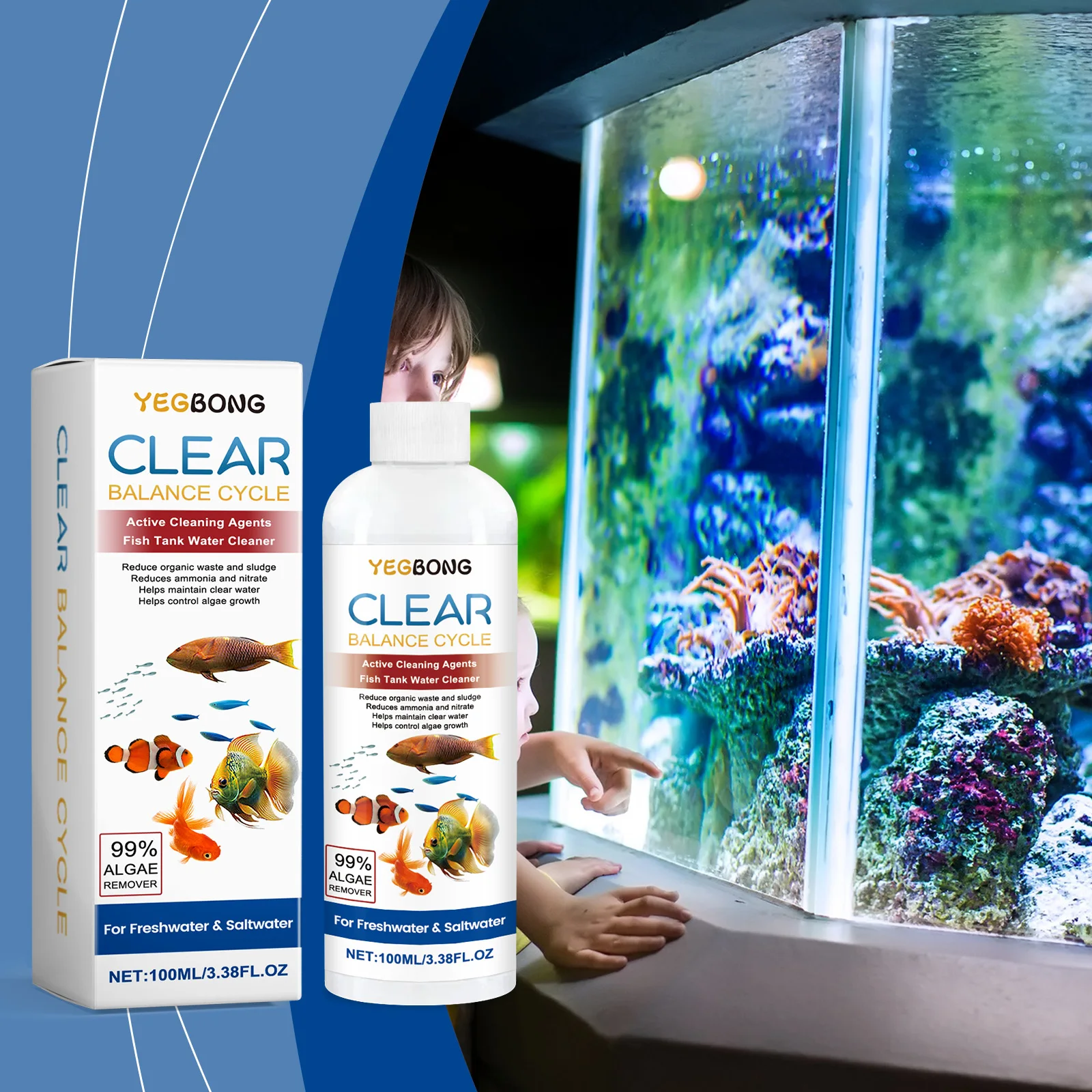 Algae Remover for Fish Tanks,  - Water Soluble Stabilizer recension och pris