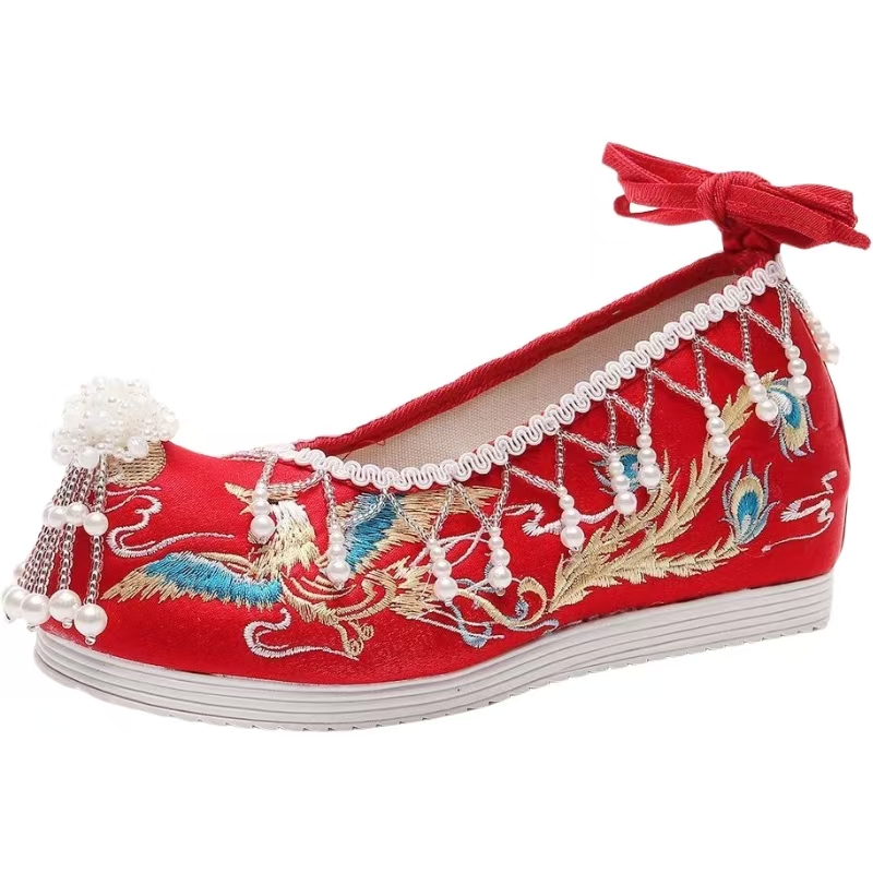 Women New Red Embroidered Wedd - Embroidery Red recension och pris