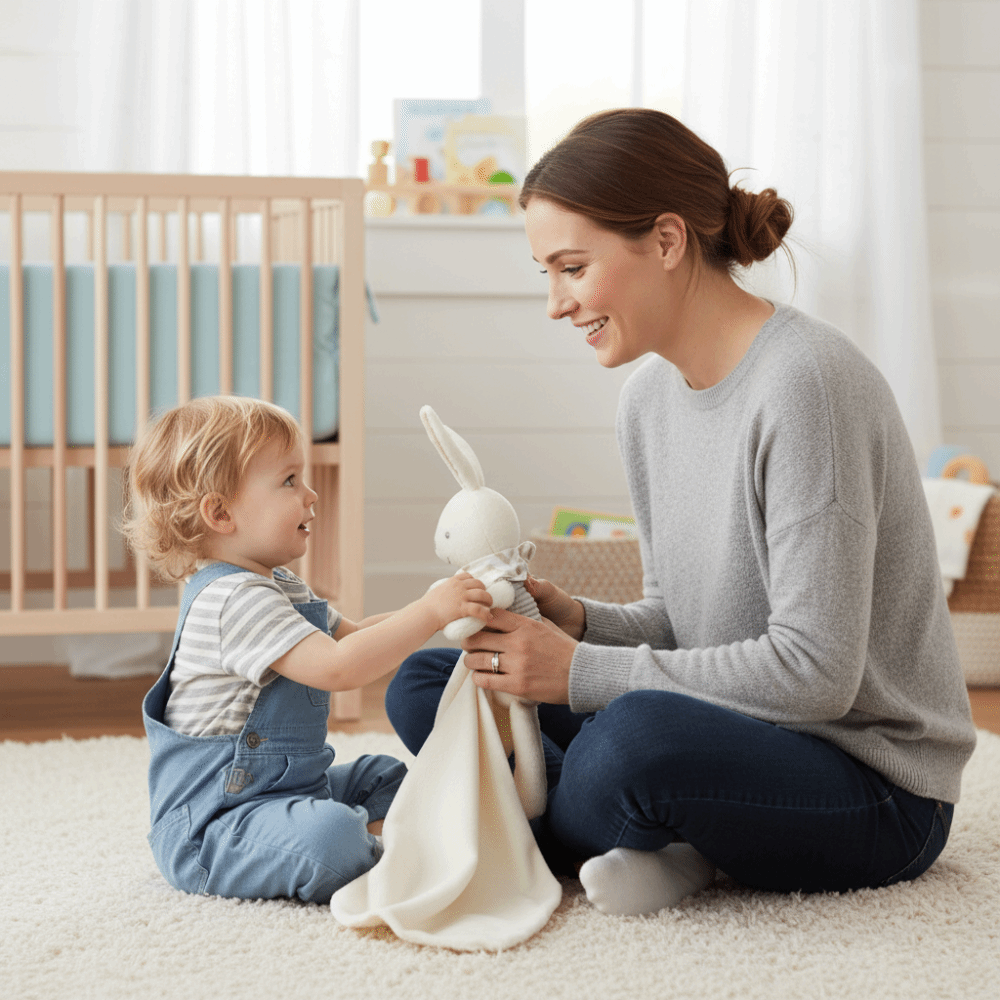 Square Shape Baby Rabbit Comfo - Embroidery Rabbit recension och pris