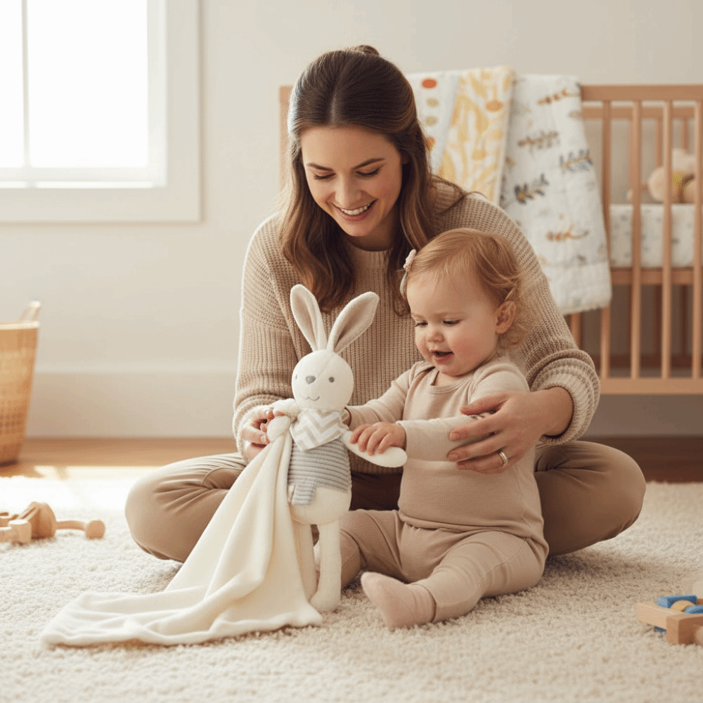 Square Shape Baby Rabbit Comfo - Embroidery Rabbit recension och pris