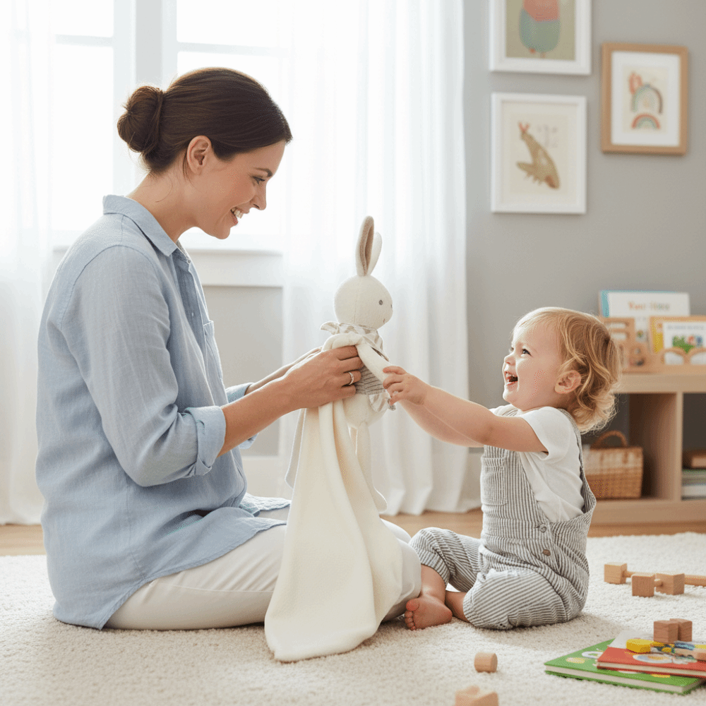 Square Shape Baby Rabbit Comfo - Embroidery Rabbit recension och pris
