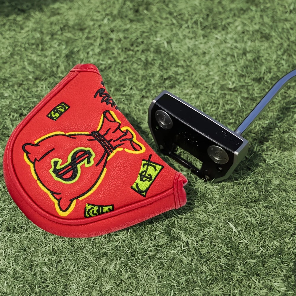Golf Putter Cover | Half Round - Embroidery Red recension och pris
