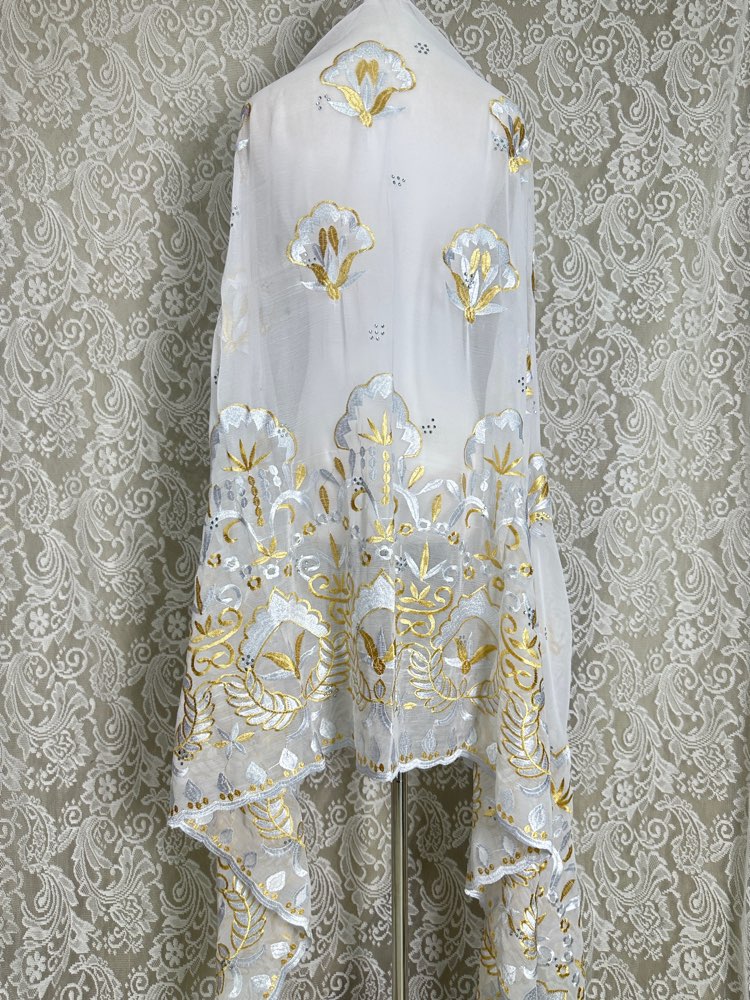 African Muslim Hijab Scarf Who - Embroidery Pashmina recension och pris