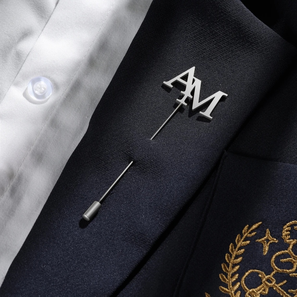 Custom Initials Brooch Men Sta - Embroidery Names recension och pris