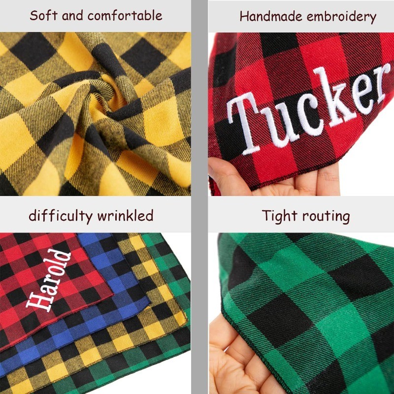 Embroidery Name Dog Bandana Cu - Embroidery Pashmina recension och pris