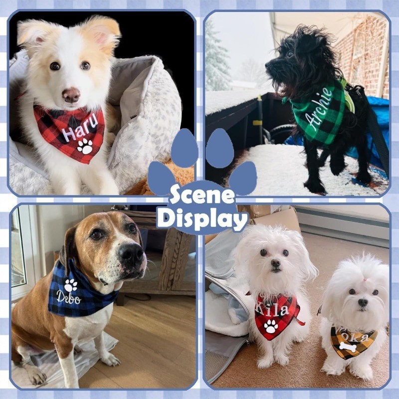 Embroidery Name Dog Bandana Cu - Embroidery Pashmina recension och pris