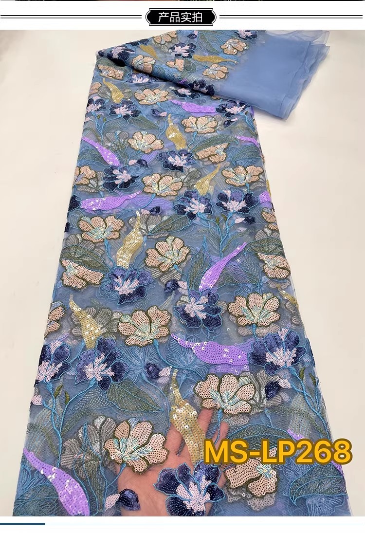 1yard Luxury Double color bead - Embroidery Net Dress recension och pris