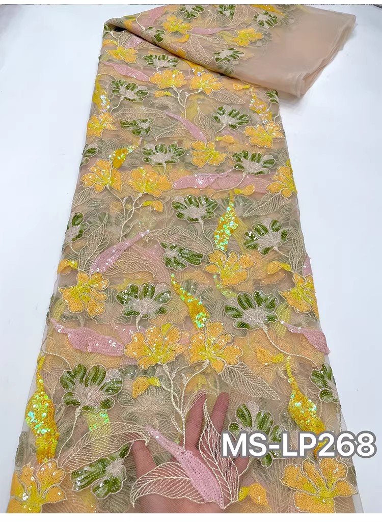1yard Luxury Double color bead - Embroidery Net Dress recension och pris