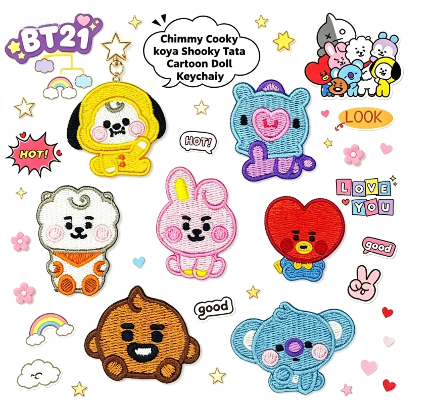 LINE FRIENDS BT21 All Characte - Embroidery Patches recension och pris