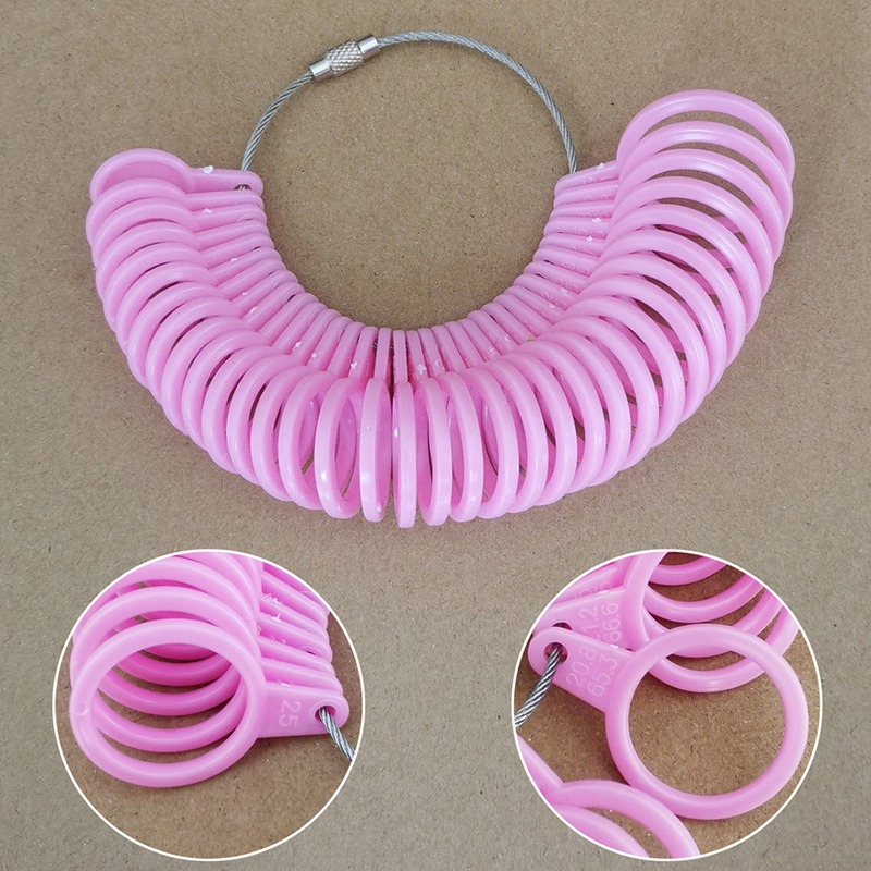 Plastic Ring Jewelry Finger Si - Embroidery Ring Sizes recension och pris