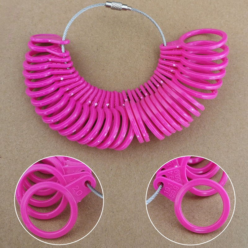 Plastic Ring Jewelry Finger Si - Embroidery Ring Sizes recension och pris