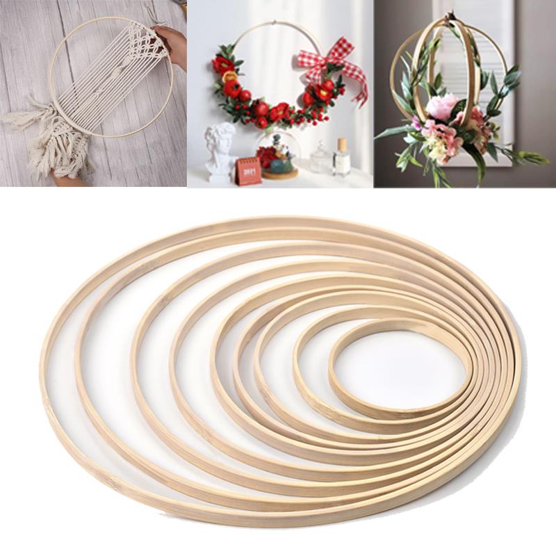 1/5Pcs 8-33cm Wooden DIY Handm - Stitch Marker Ring recension och pris