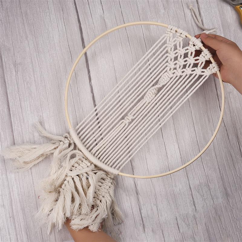 1/5Pcs 8-33cm Wooden DIY Handm - Stitch Marker Ring recension och pris