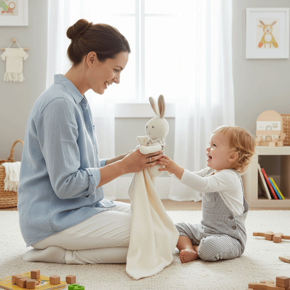 Square Shape Baby Rabbit Comfo - Embroidery Rabbit recension och pris